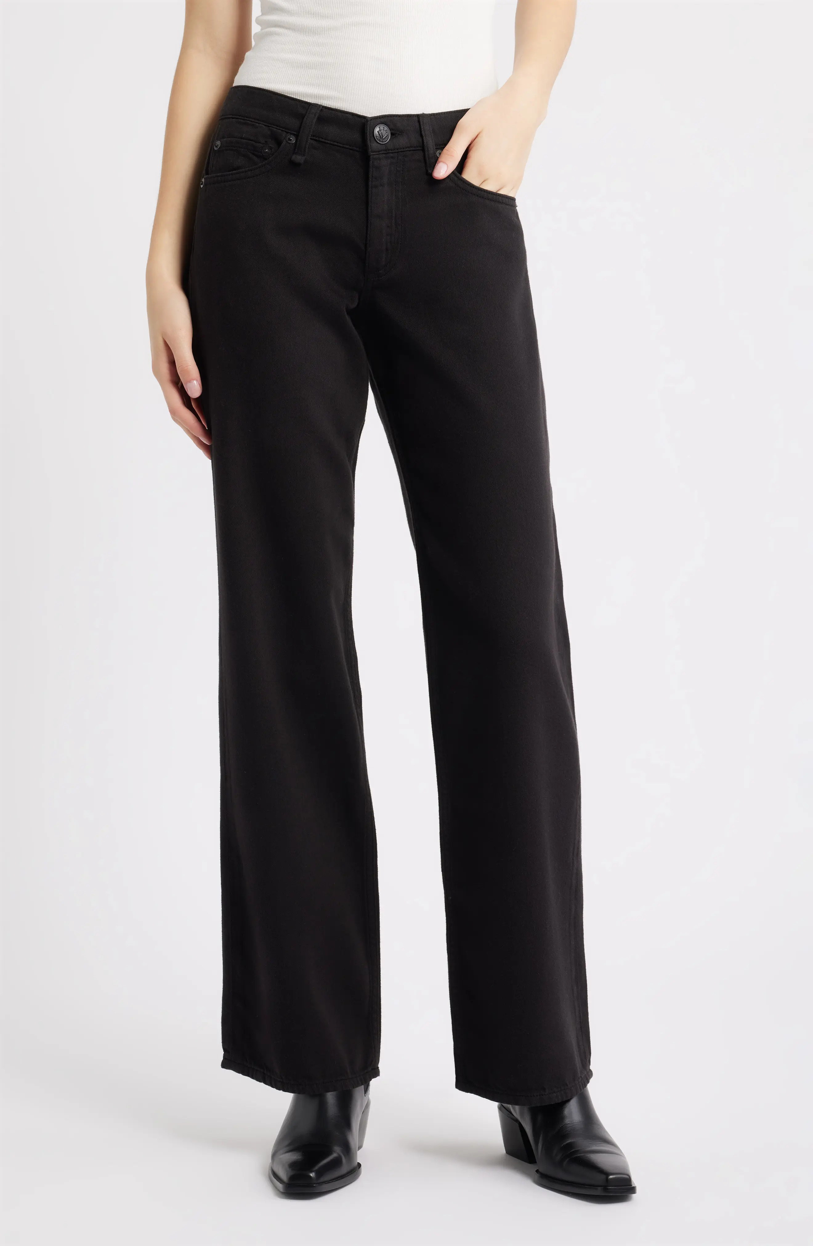 Cam Featherweight Low Rise Relaxed Straight Leg Jeans (Women) | Nordstrom | Nordstrom