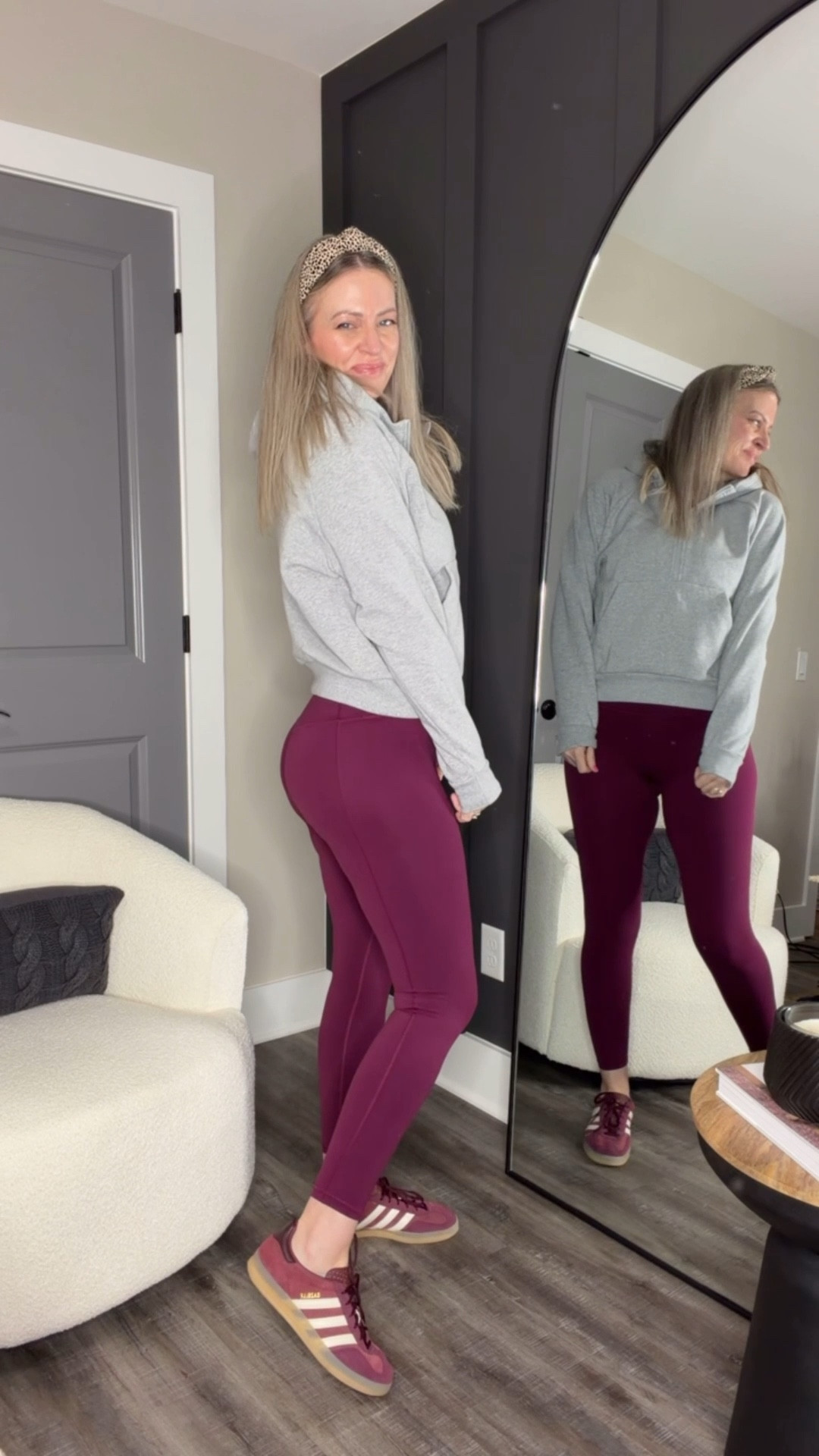 My exact color sold out fast. They have black and mushroom in stock. I have the mushroom ones too! 

Athleta, activewear, workout clothes, leggings, adidas gazelle, athleisure 

#LTKActive #LTKOver40 #LTKTall