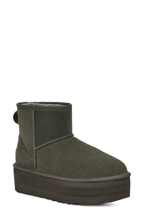 UGG(r) Classic Mini Platform Boot in Forest Night at Nordstrom, Size 9 | Nordstrom