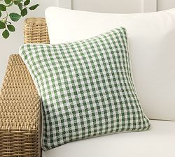 Blaine Check Outdoor Pillow | Pottery Barn (US)