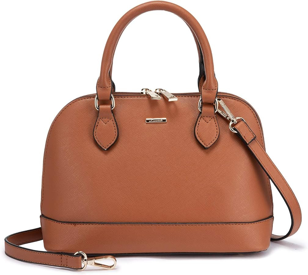 LOVEVOOK Purse for Women Small Crossbody Bags Classic Double Zip Top Handle Dome Satchel Bag | Amazon (US)