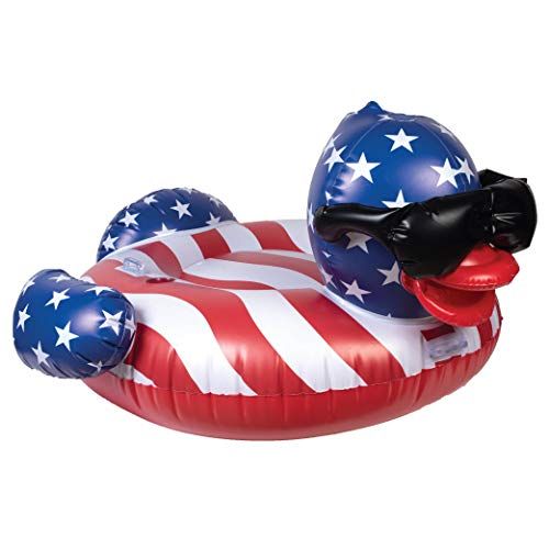 GAME 51418-BB Derby Duck Stars & Stripes, Large, Holds Up to 250 Pounds Pool Float, Multi | Amazon (US)