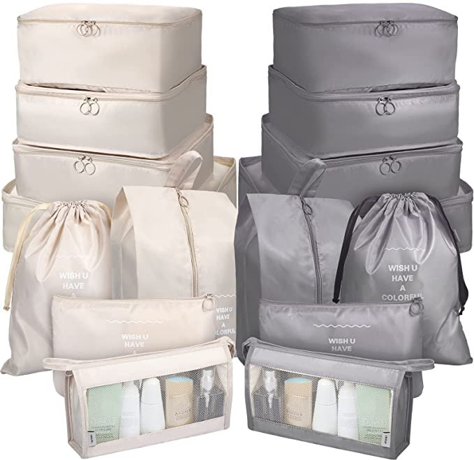 16 Set Packing Cubes Luggage Organizer Bags Travel Suitcases Organizers Luggage Cubes with Toilet... | Amazon (US)