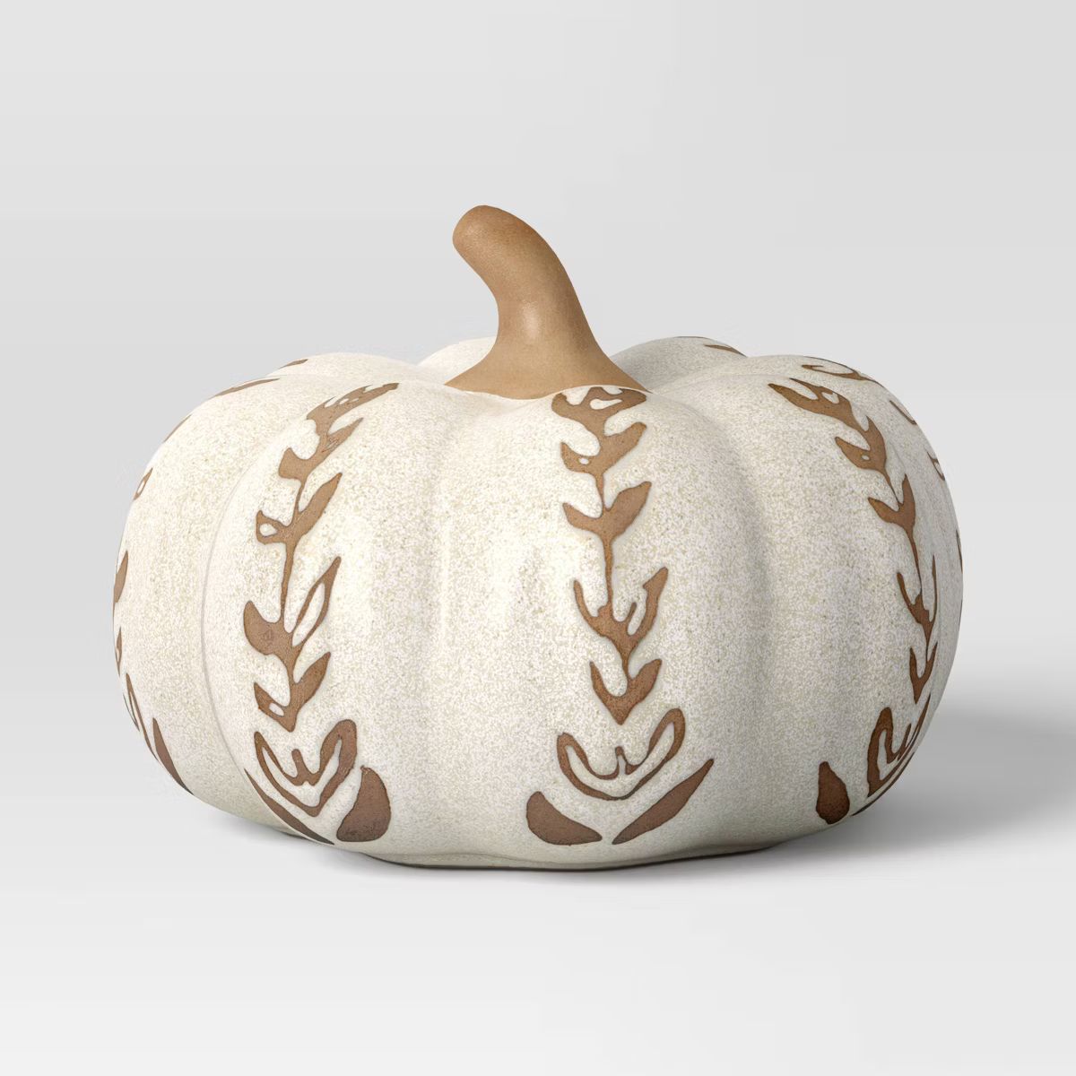 Medium Ceramic Pumpkin Figurine Patterned Cream - Threshold™ | Target