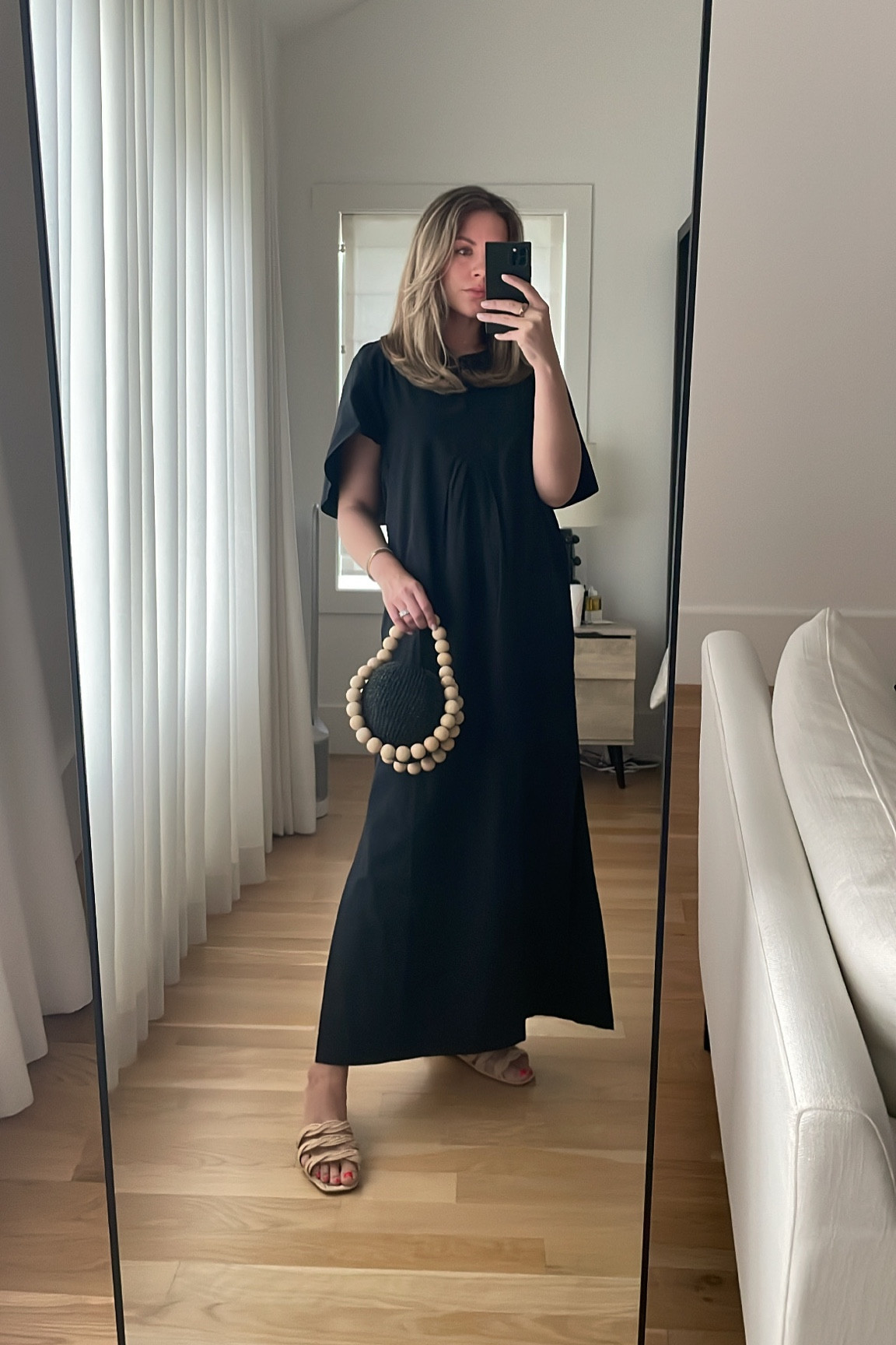 Black summer maxi dress 