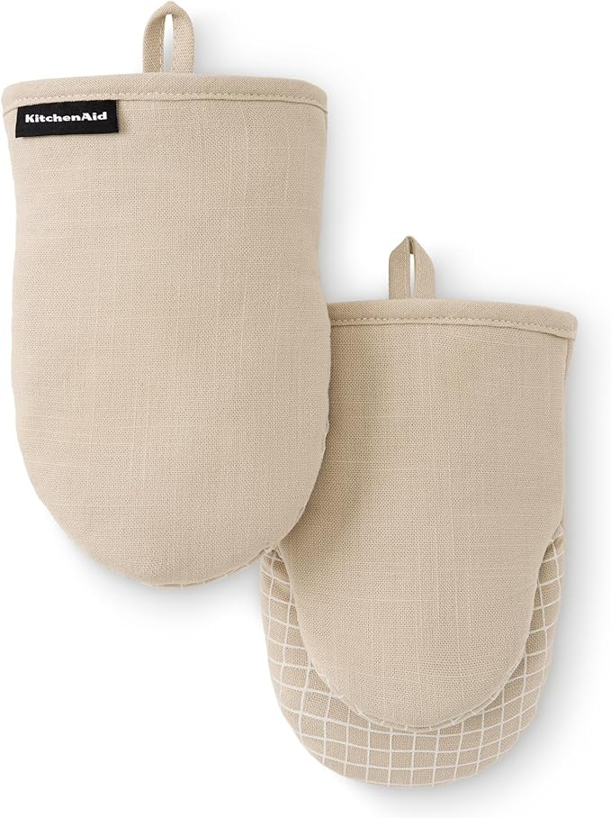 KITCHENAID Gourmet Series Gridlines Mini Oven Mitts 2-Pack Set, Heat Resistant up to 600°F, Soft... | Amazon (CA)