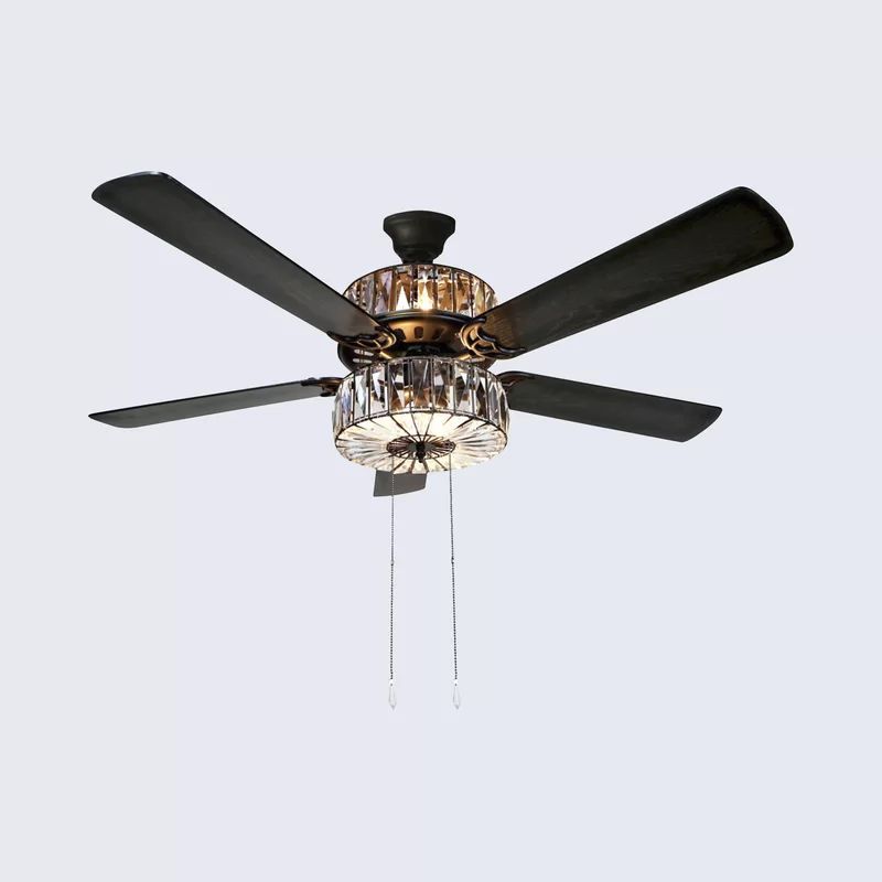 52'' Demonbreun 5 - Blade Ceiling Fan with Pull Chain and Light Kit Included | Wayfair North America