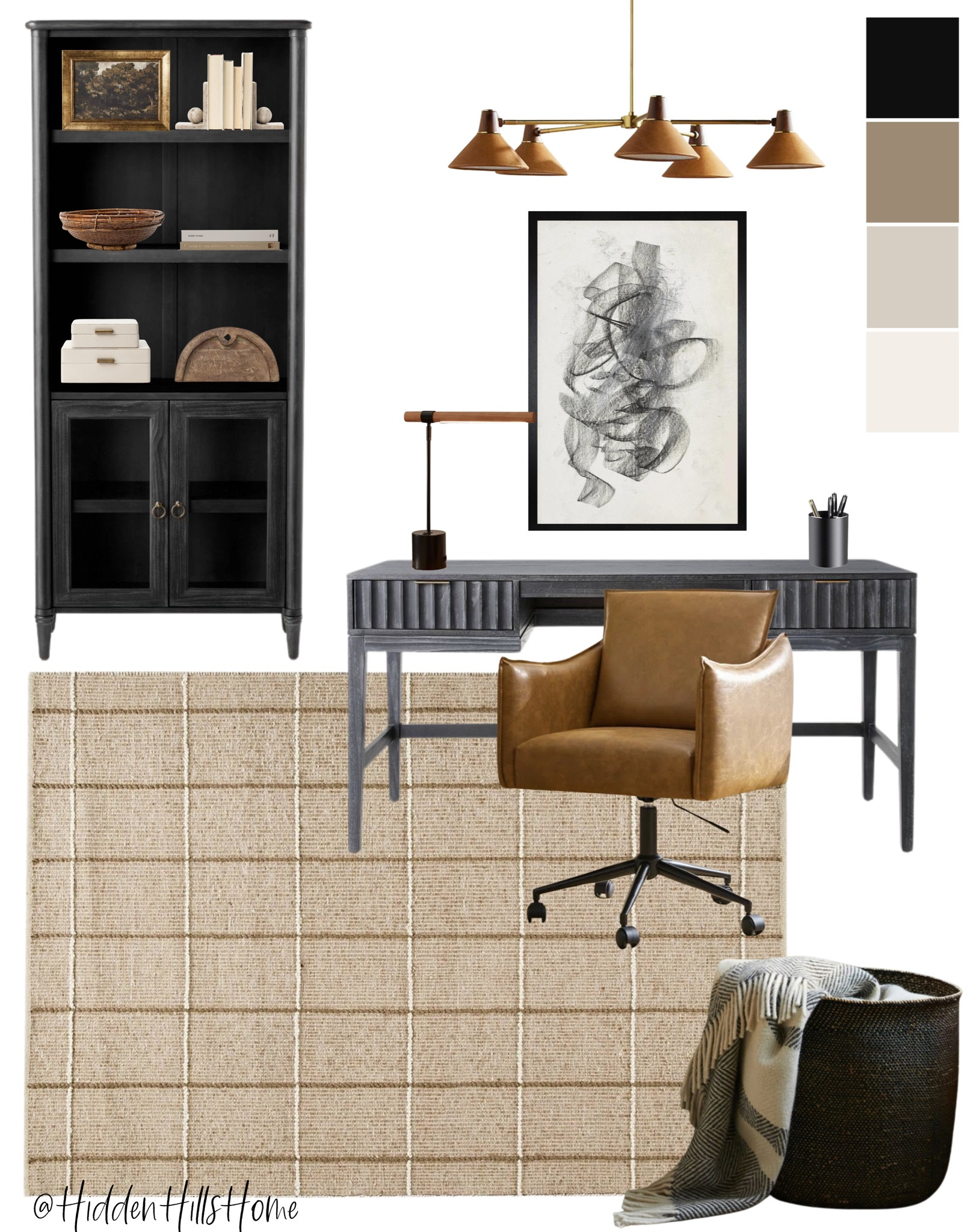 Home office decor mood board, home office design, desk, office chair, office inspiration, home decor ideas #homeoffice 

#LTKSaleAlert #LTKHome #LTKStyleTip