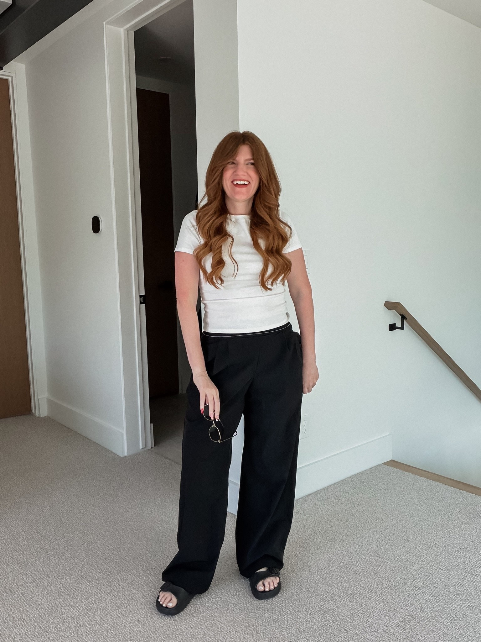 Designer inspired pants from Amazon size medium.

#LTKootd #LTKmomlife #LTKPetite