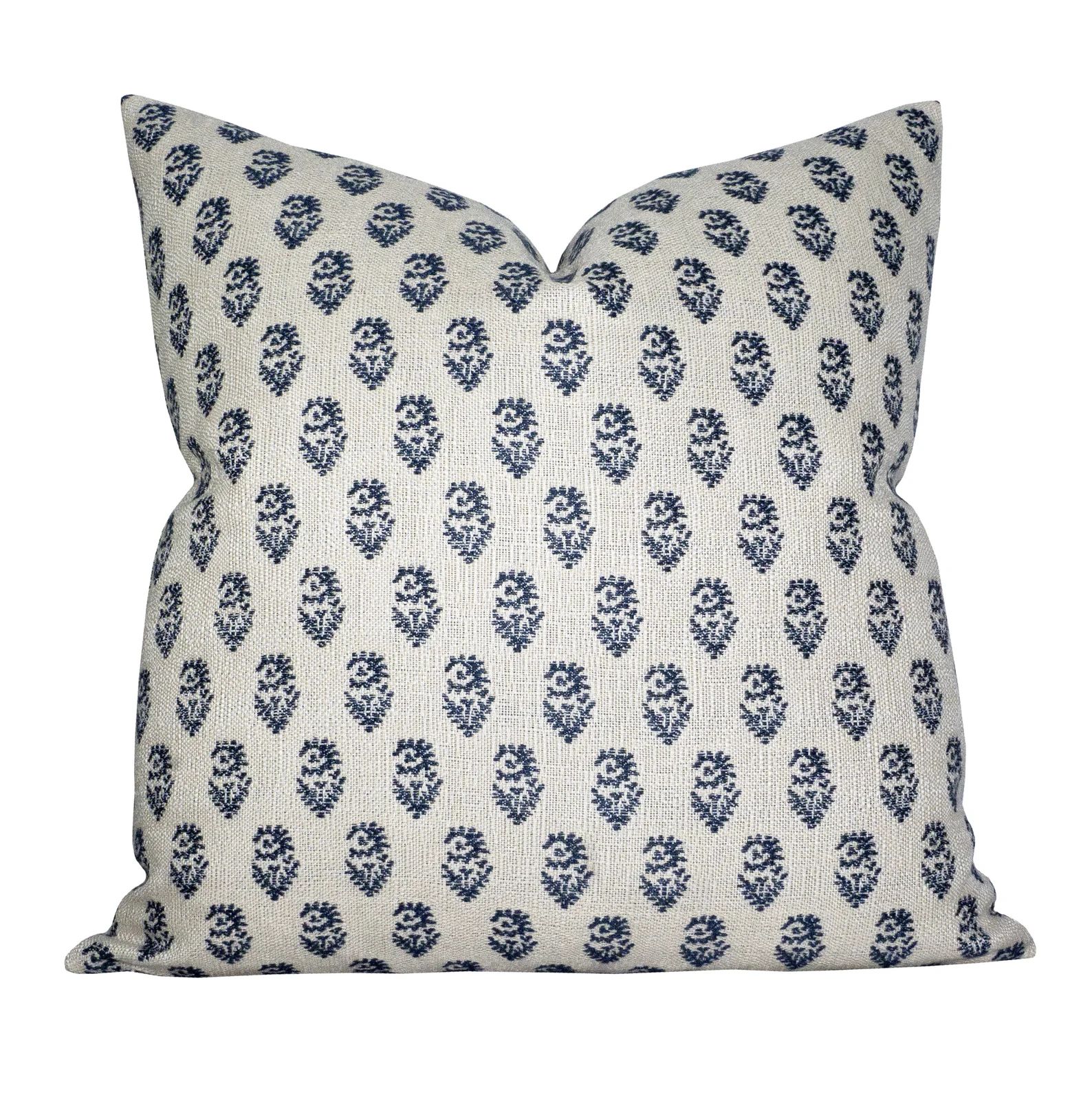 Outdoor pillow cover, Rajmata Indigo, paisley, Spark Modern pillow | Etsy (US)