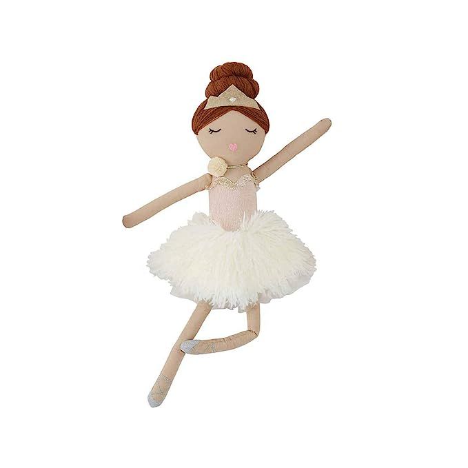Mud Pie Ballerina Doll, Brunette, 18" x 5 1/2" | Amazon (US)