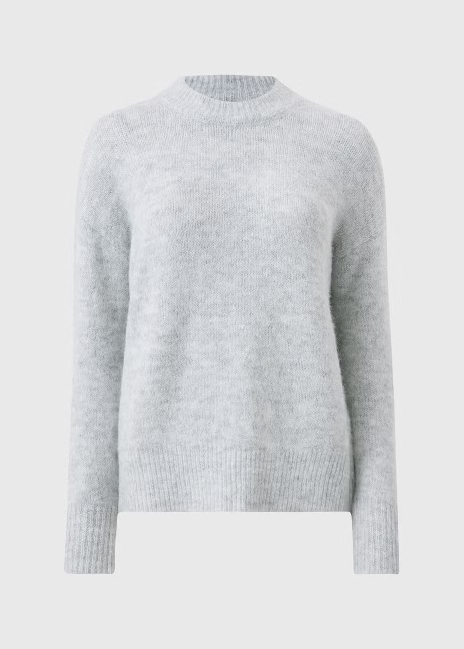 Light Grey Fluffy Oversized Jumper - Medium | Matalan (UK)