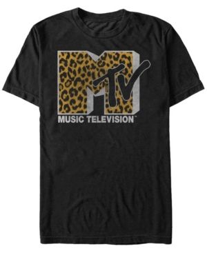Mtv Men's Cheetah Print Logo Short Sleeve T-Shirt | Macys (US)