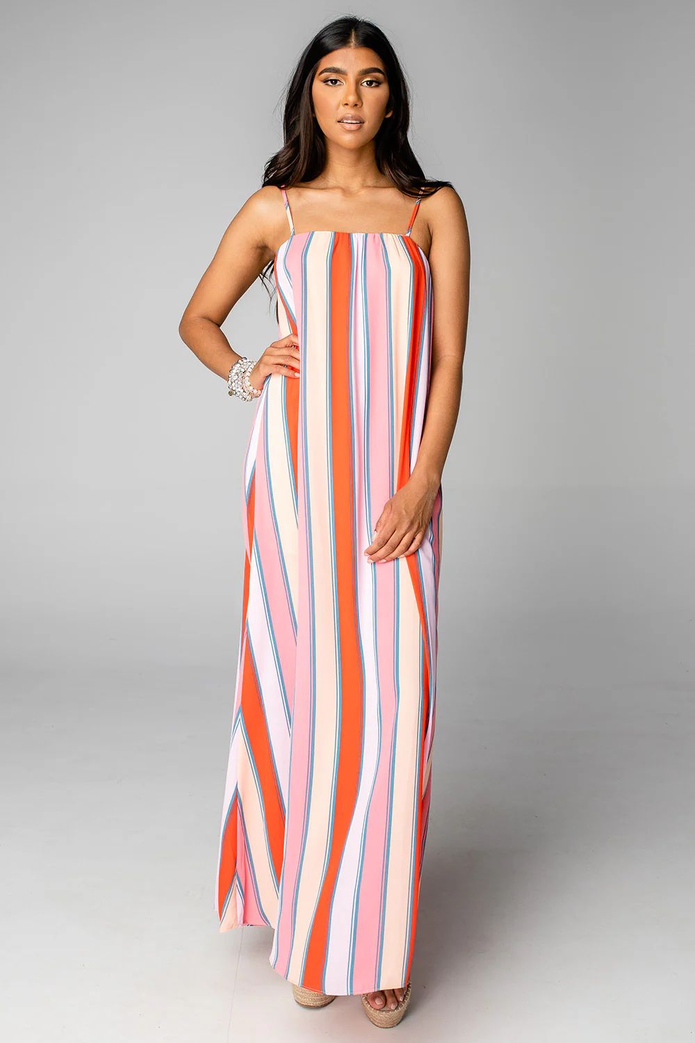 Misha Sleeveless Maxi Dress - Fruit Stripe | BuddyLove