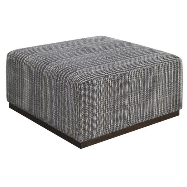 Kenya Metro Plaid Polyester Performance Fabric Ottoman | Scout & Nimble