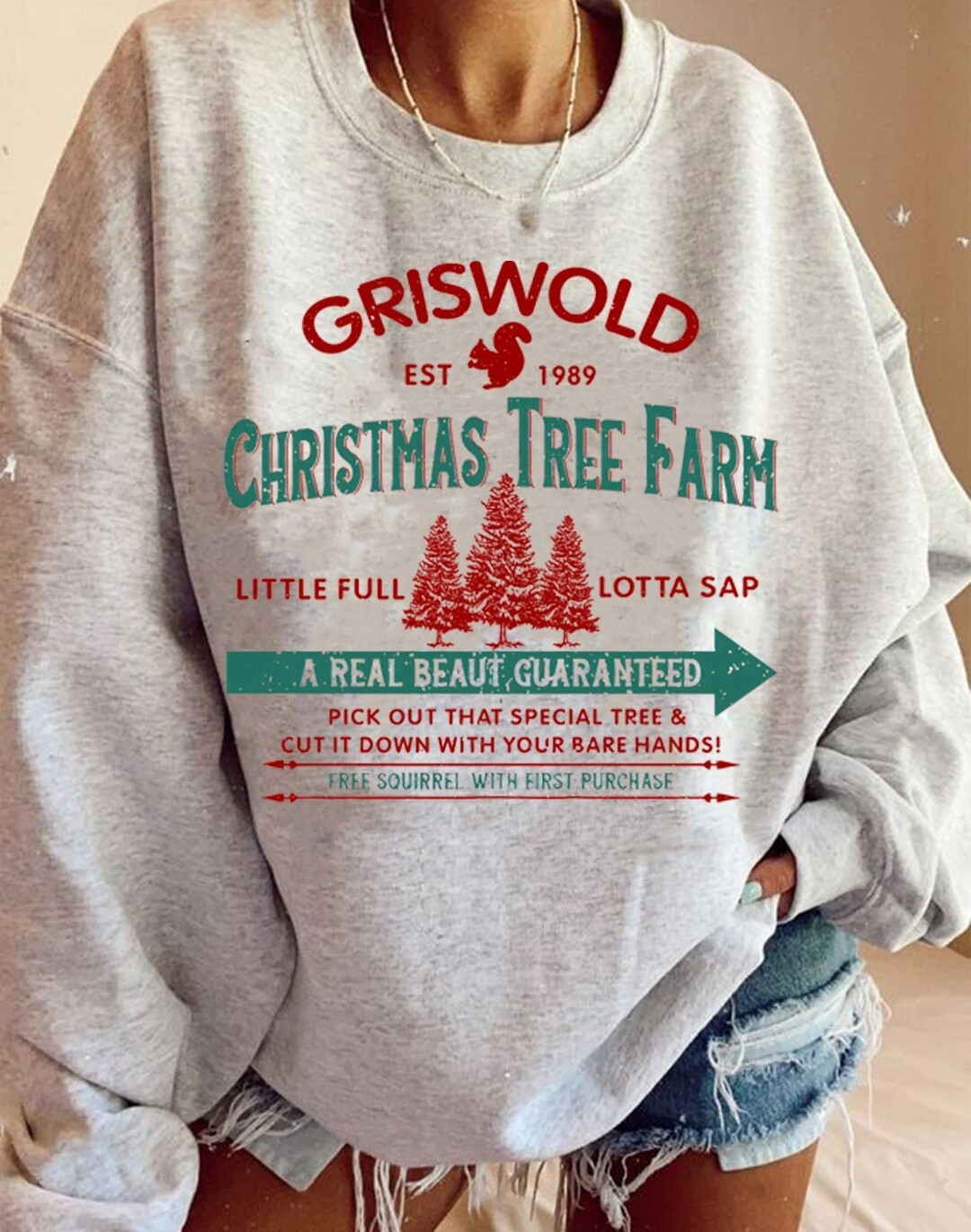 Griswold Christmas Tree Farm Sweatshirt, Christmas Vacation Tree Sweatshirt, Christmas Crewneck, ... | Etsy (US)
