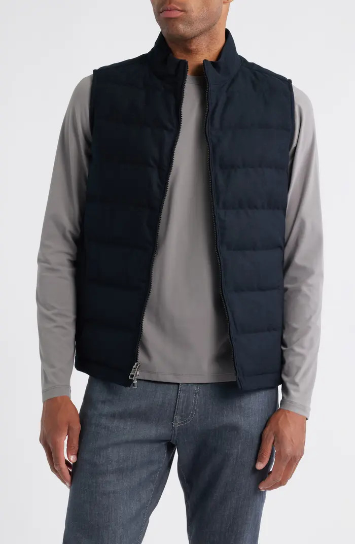 Davos Quilted Wool Flannel Vest | Nordstrom