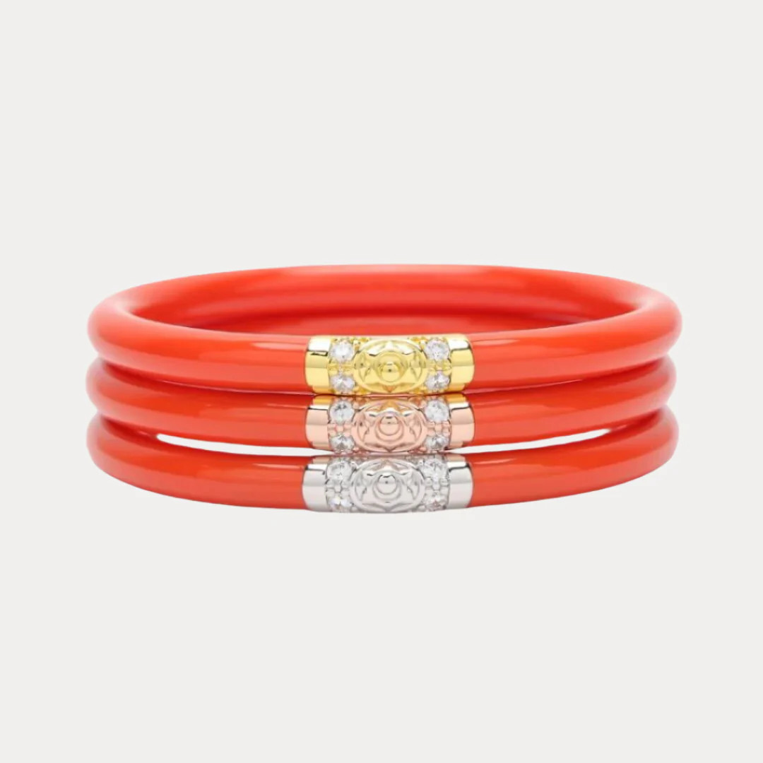 Coral Three Kings All Weather Bangles® (AWB®) - Coral | BuDhaGirl