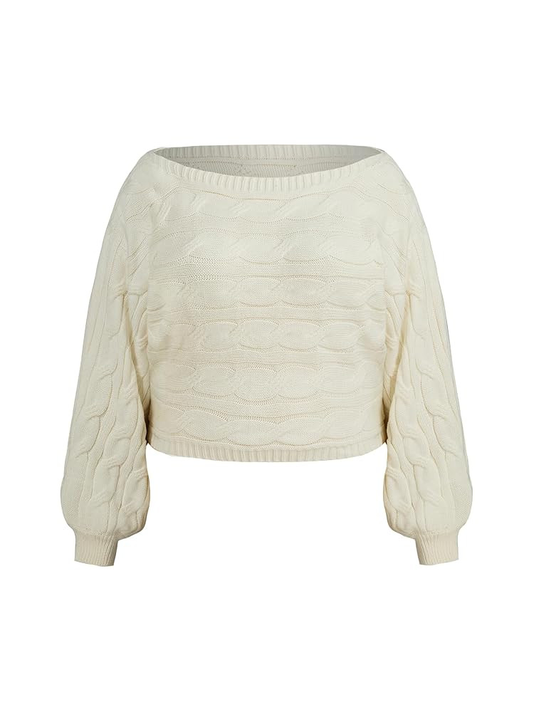 CIDER Women’s Boat Neck Dolman Sleeve Knit Sweater Fall Trendy Sweater Pullover Tops Jumper | Amazon (US)