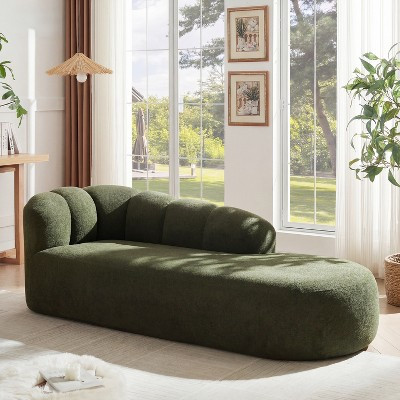Christopher Knight Home Daphne 80" 3-Seater Modern Curved Upholstered Sofa, Olive Green | Target