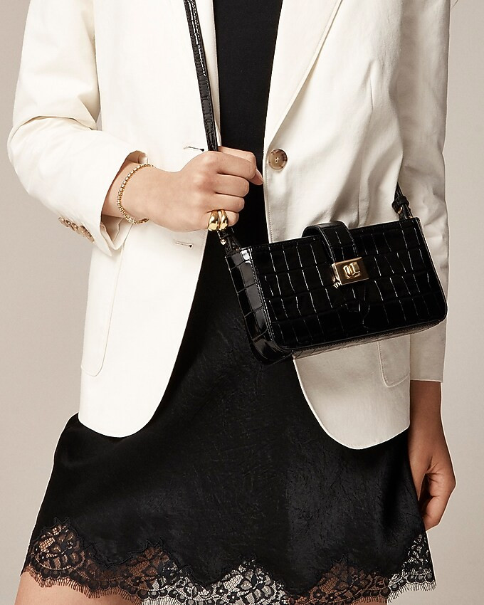 Edie three-in-one bag in croc-embossed Italian leather | J. Crew US