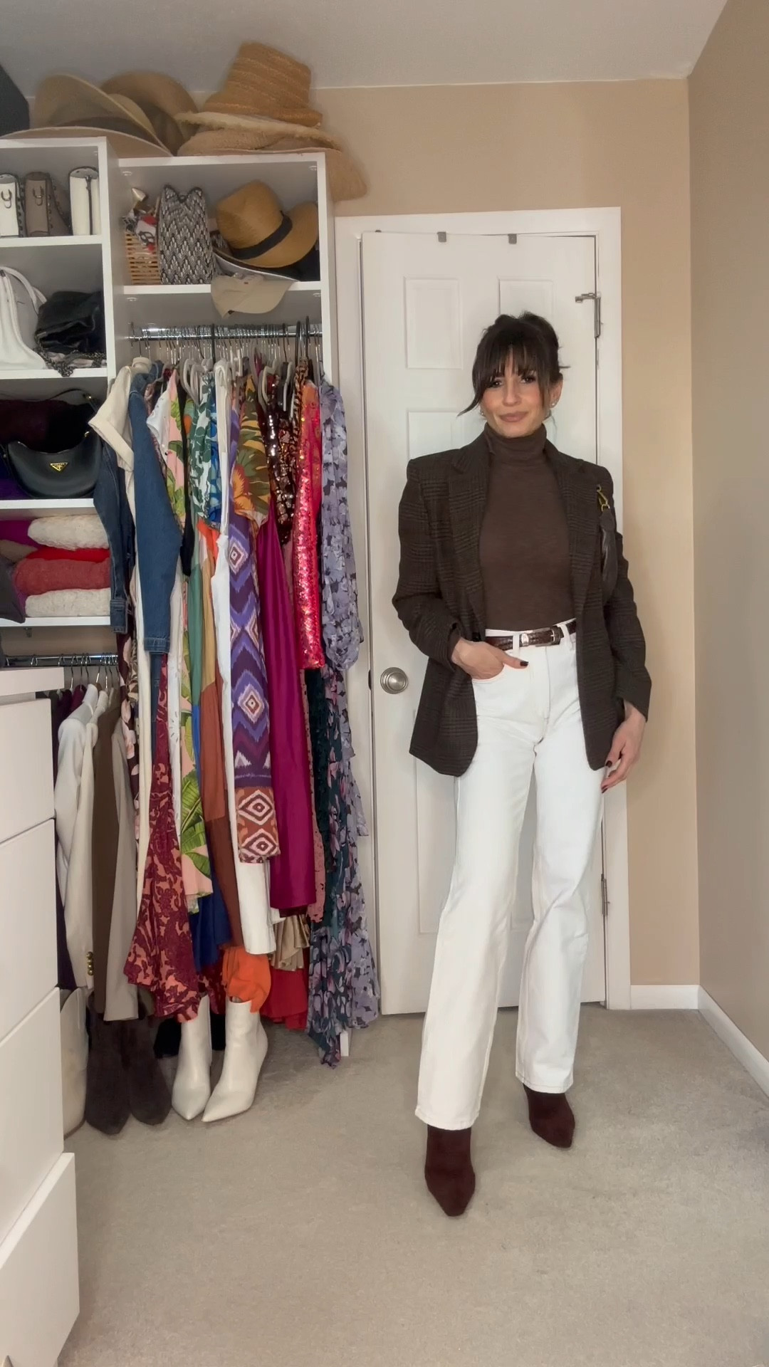 Jeans fit true to size.

Boots run large, so size down.

Bag is sold out, but I still linked as you can ask to be notified and MANGO is pretty good at letting you know when items are back in stock.

Blazer runs small. I sized up so I could wear it under sweaters 

#LTKstyletip #LTKfindsunder100 #LTKover40