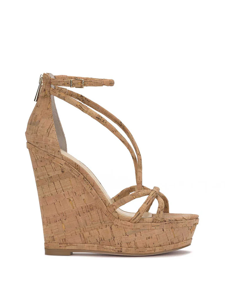 Olype Strappy Wedge Sandal in Natural | Jessica Simpson E Commerce