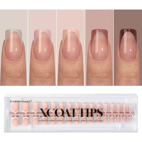 BTArtboxnails XCOATTIPS Press on Nails - French Tip Press on Nails Short Square, Skin Tones Soft Gel Skin Tones Soft Gel Nails False Nail Tips, Soak Off Acrylic Nails Extensions IDEAL FOR FRENCH MANICURE: Only 160pcs French nails are included. BTArtboxnails French Tip Nails(top coat required) bring you netural colors and classic designs. Get ready for with one bulider gel & one top coat. Then create your unique design in fewer steps.PATENTED X-COAT PROCESS: Proprietary technology for these square nail tips allowing ultraviolet rays through tips and curing the gel glue or solid gel glue, even after the French/ombre/gradient/cat eye design process.SUPER TIME & MONEY SAVING: These XCOATTIPS soft gel nail tips come with pre-applied tip primer & base coat cover. Even beginners can create salon-like nail extension within 20 mins! Moreover, save time & money both at home. January and Valentine's Day Winter Nails

#LTKValentine #LTKBeauty