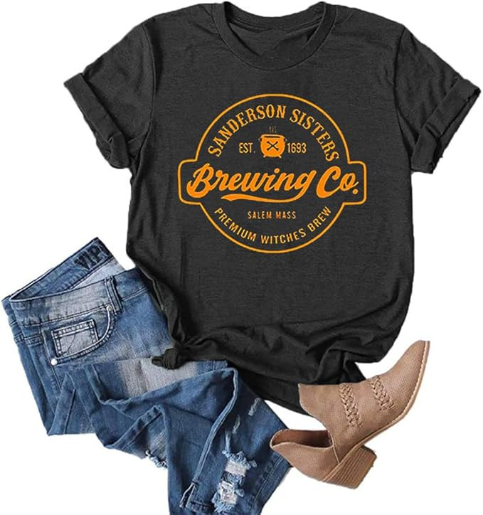 VKEGNIO Sanderson Sisters Halloween Shirt Women Sanderson Bed and Breakfast Tee Hocus Pocus Funny... | Amazon (US)