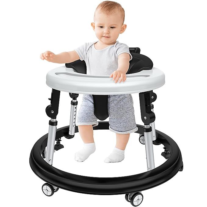 The Foldable Baby Walker, Suitable for 66-85cm Height Wheeled Baby boy and Girl Walker, Mute Anti... | Amazon (US)