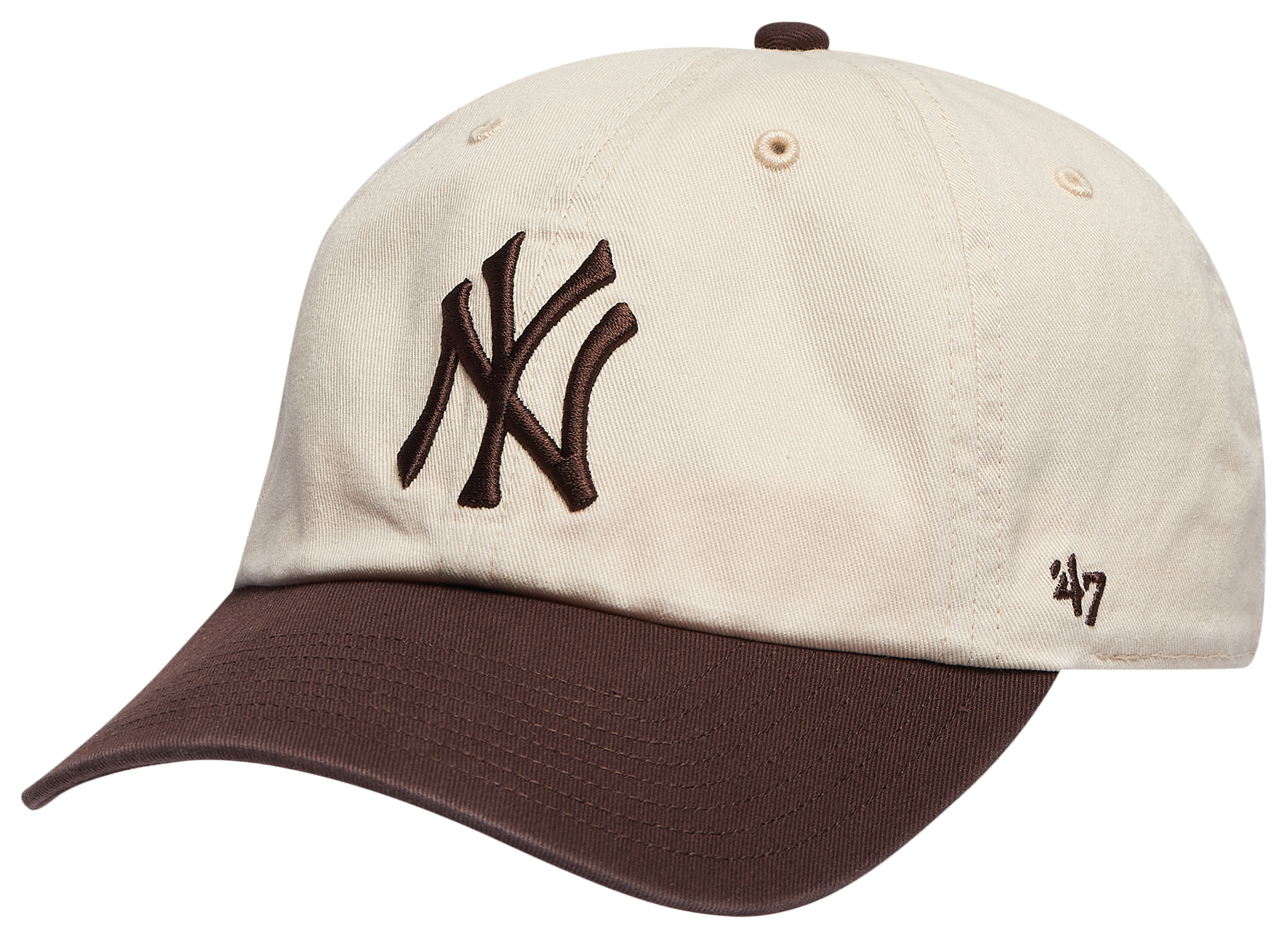 47 Brand Yankees Natural Two Tone Clean Up Cap | Foot Locker (US)