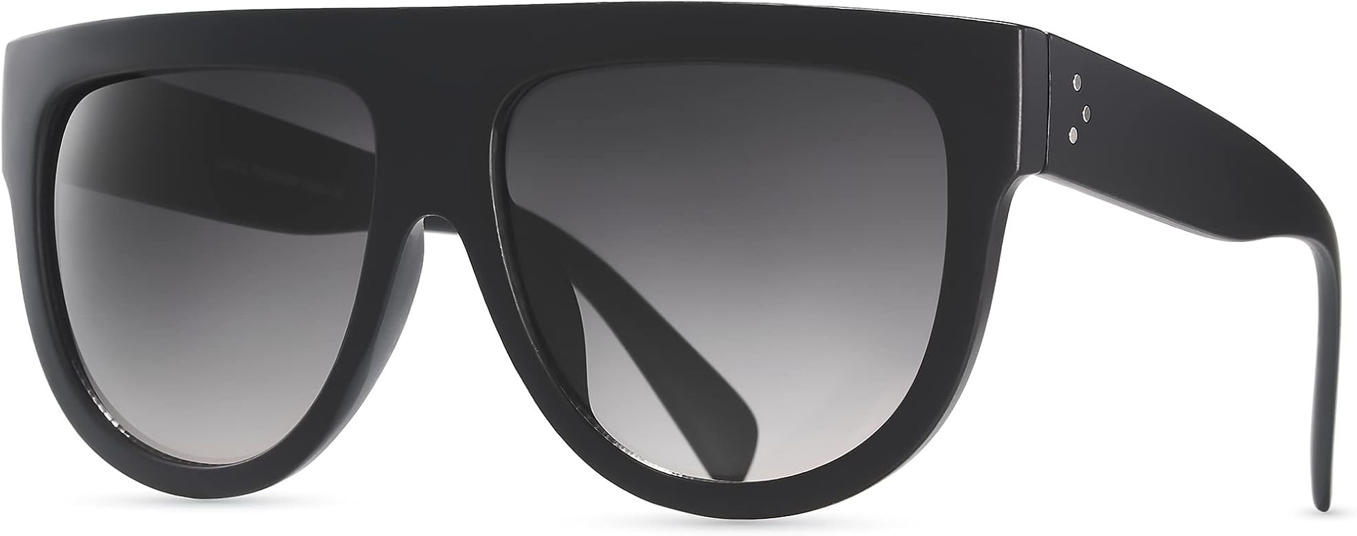 Women's Oversized Flat Top Fashion Sunglasses Trendy Big Square Designer Retro Shades | Amazon (US)