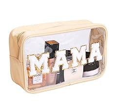 TBOLINE Nylon Preppy Makeup Bag Chenille Letter Cosmetic Bag Stuff Pouch Waterproof Skin Care Pat... | Amazon (US)