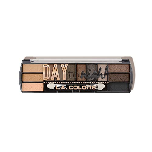 L.A. COLORS Day To Night 12 Color Eyeshadow Palette, Daylight, 0.28 Oz | Amazon (US)