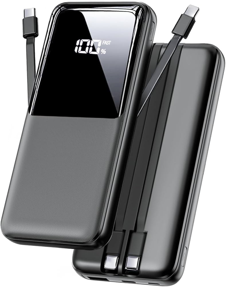 Portable Charger Power Bank - 15000mAh Fast Charging Powerbank Battery Pack with Built in USB-C(2... | Amazon (US)
