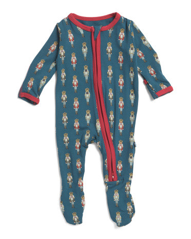 Infant Boys Nutcrackers Print Footie Pajama With 2 Way Zipper | TJ Maxx