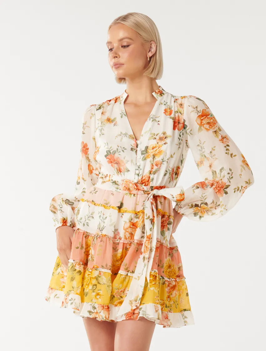 Josie Long-Sleeve Mini Dress | Forever New (AU)