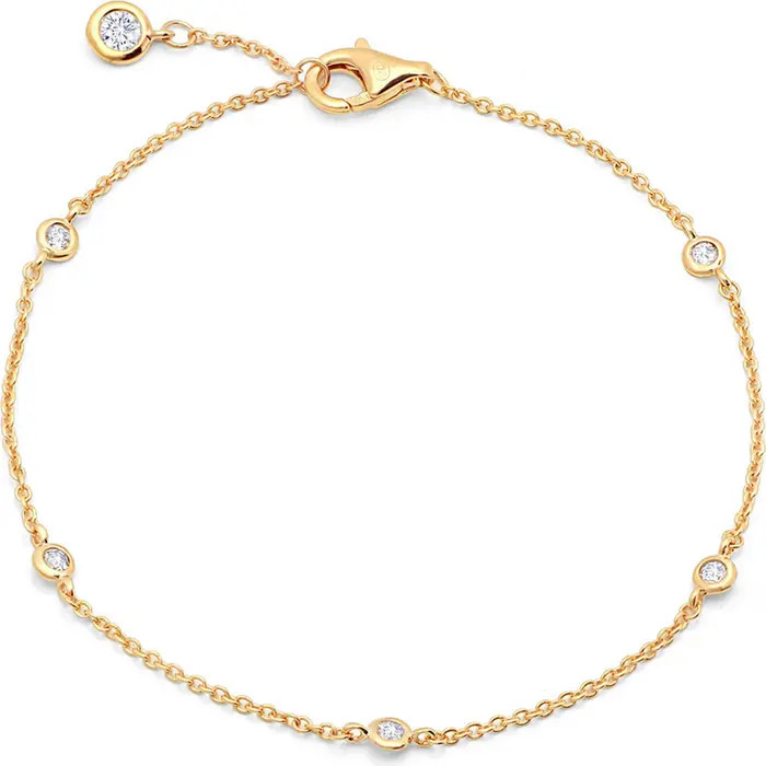Cubic Zirconia Bezel Station Bracelet | Nordstrom