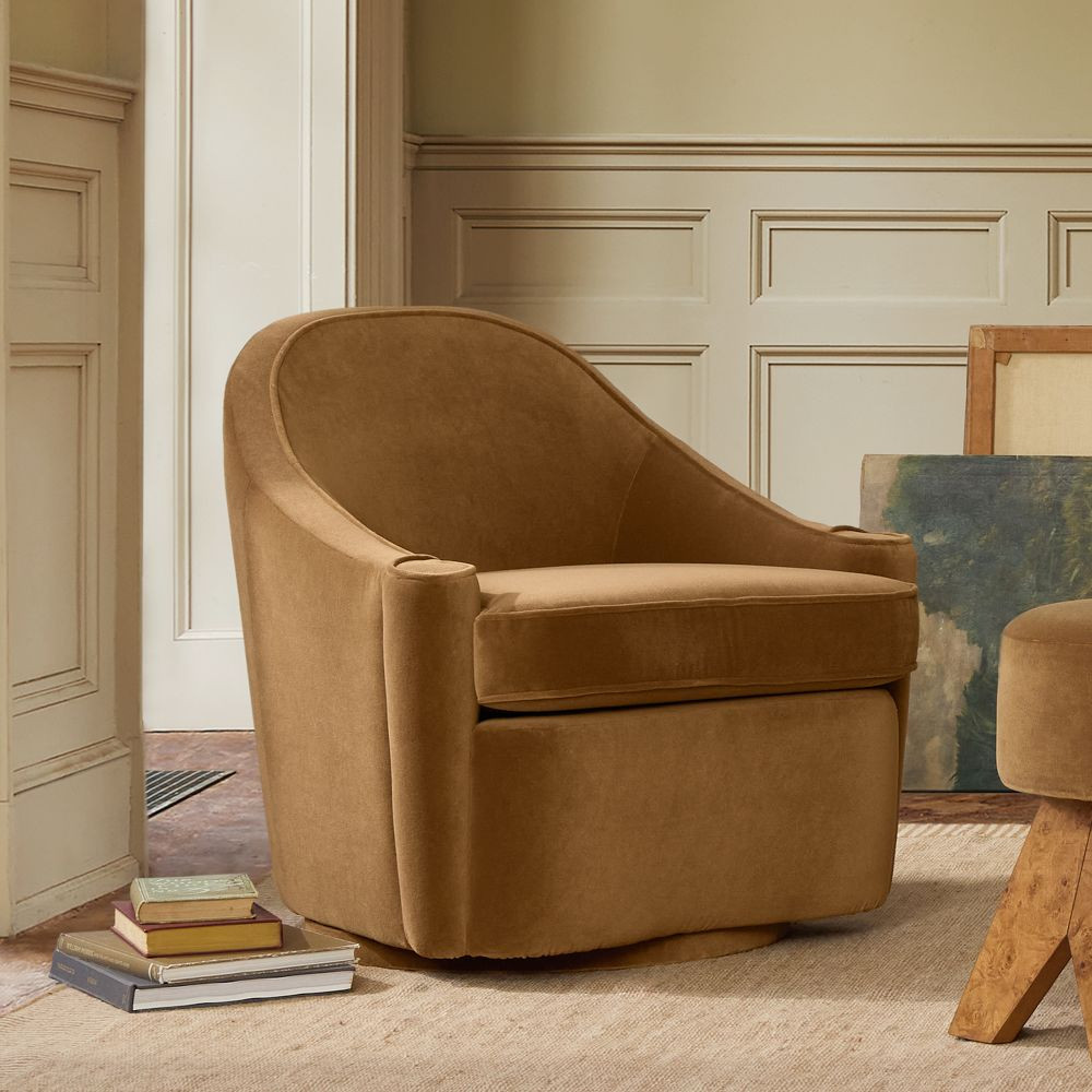 Pierce & Ward Swivel Slipper Chair | West Elm (US)