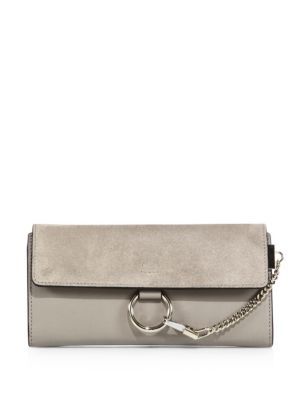Mini Faye Leather & Suede Wallet | Saks Fifth Avenue