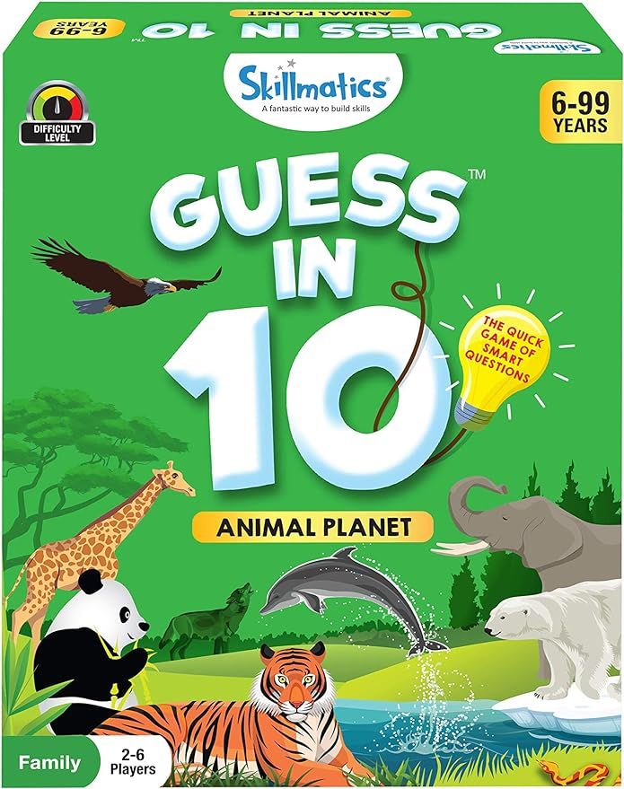 Skillmatics Card Game : Guess in 10 Animal Planet | Gifts, Stocking Stuffer for 6 Year Olds and U... | Amazon (US)