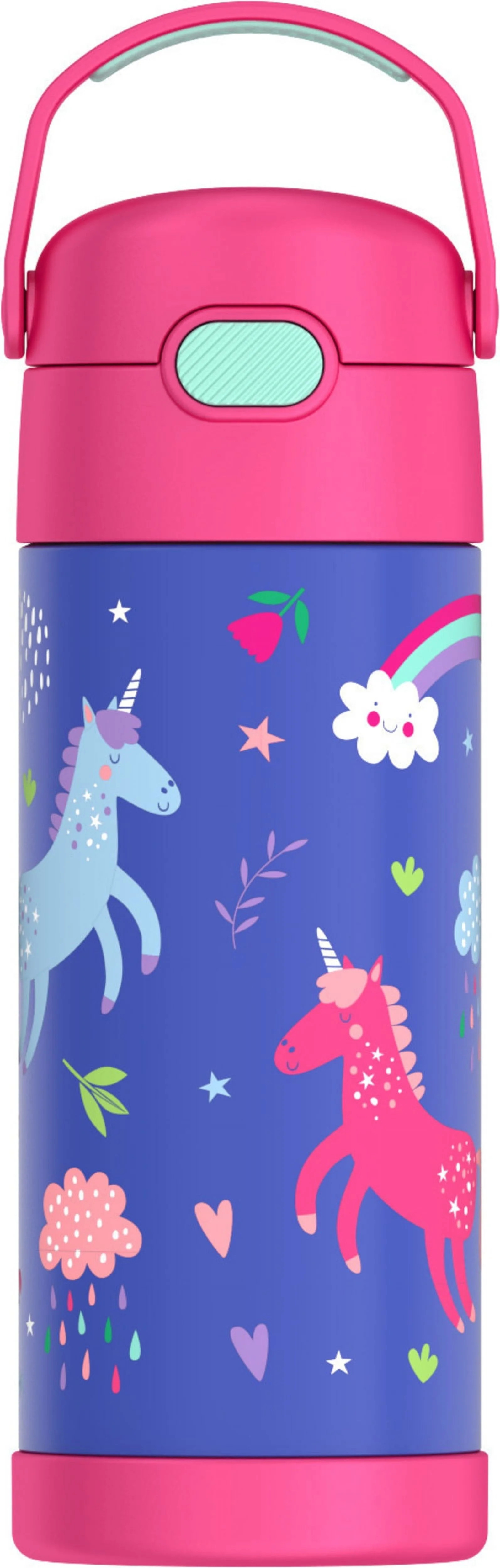 Thermos Stainless Steel Funtainer Water Bottle with Straw, Unicorn, 14 Fluid Ounces | Walmart (US)
