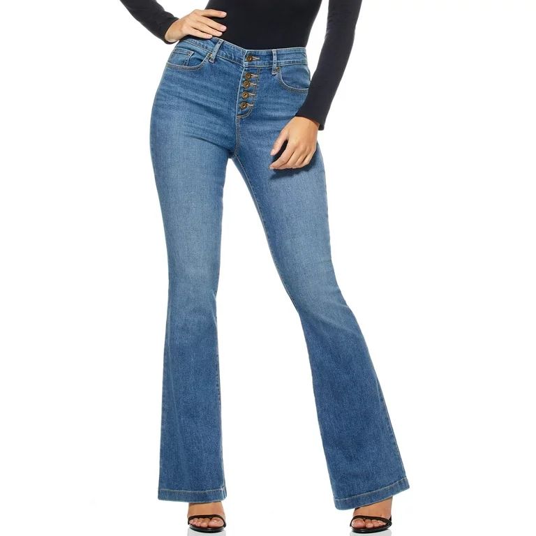 Sofia Jeans by Sofia Melisa Flare High Waist Jeans | Walmart (US)