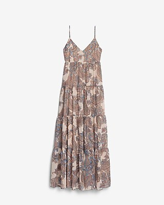 Paisley Tiered Maxi Dress | Express