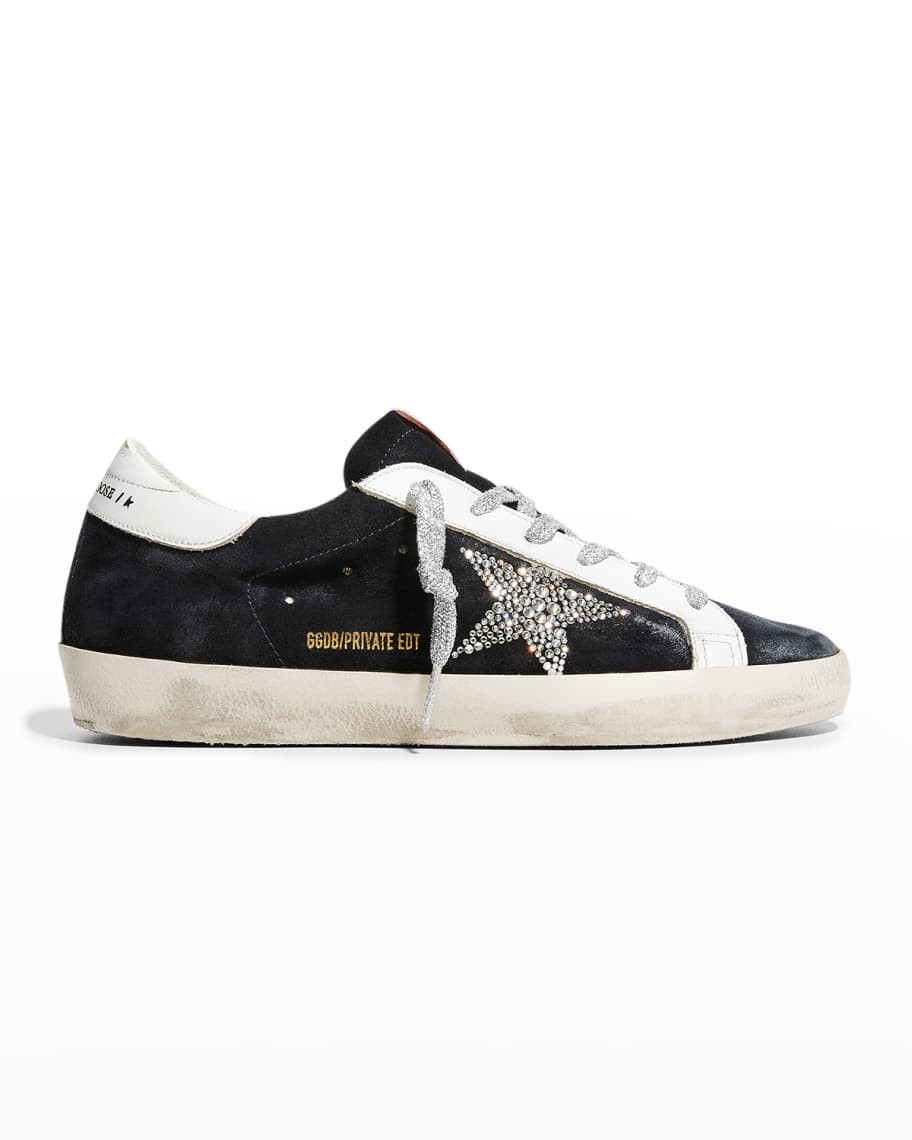 Golden Goose Superstar Crystal Leather Low-Top Sneakers | Neiman Marcus