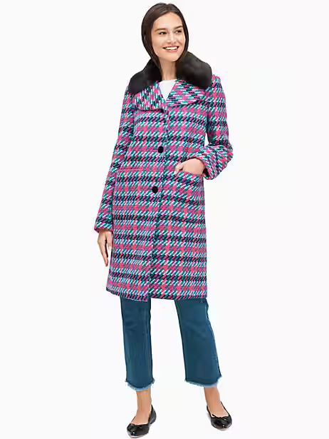 Kate Spade Multi Tweed Coat - 0 | Kate Spade Outlet