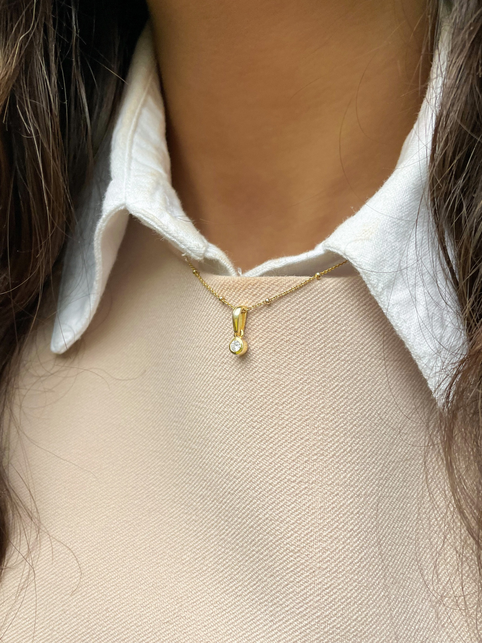 Dainty beautiful gold and diamond necklace, simple and minimalistic look 

#LTKworkwear #LTKunder50 #LTKSeasonal