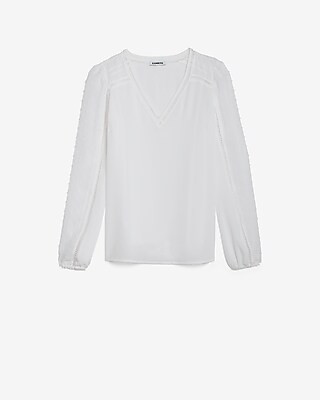 Clip Dot Sleeve Top | Express