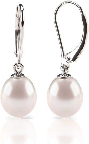 PAVOI Handpicked AAA+ Quality Freshwater Cultured Pearl Earrings Leverback Dangle Stud Pearl Earr... | Amazon (US)