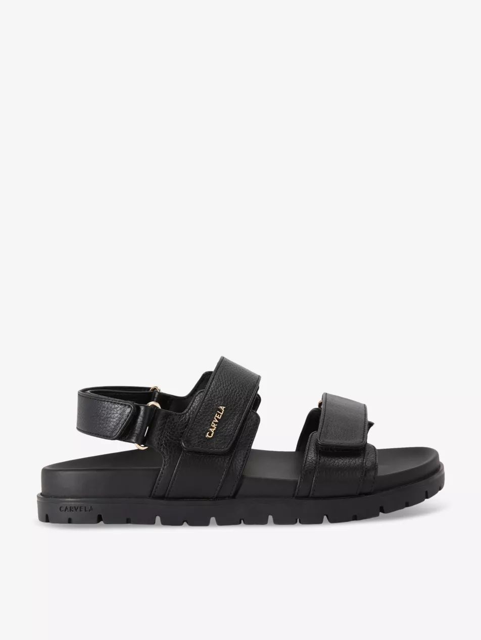 Fame logo-embellished leather sandals | Selfridges